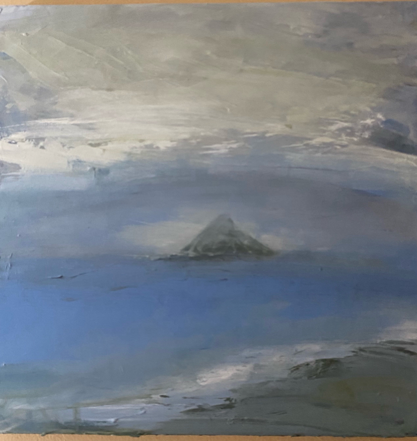 Painting by Miah Artola of ice and water